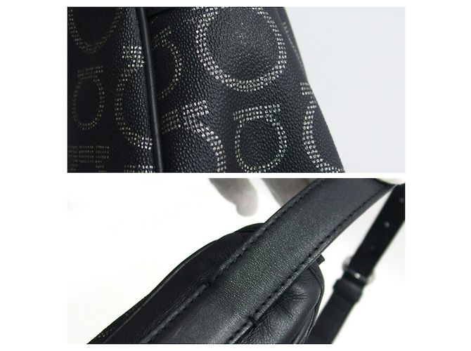 Borsa a tracolla Salvatore Ferragamo Gancini Nero - vista 8