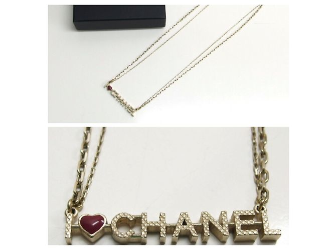 Chanel I LOVE CHANEL Collana a doppia catena A17P D'oro - vista 3
