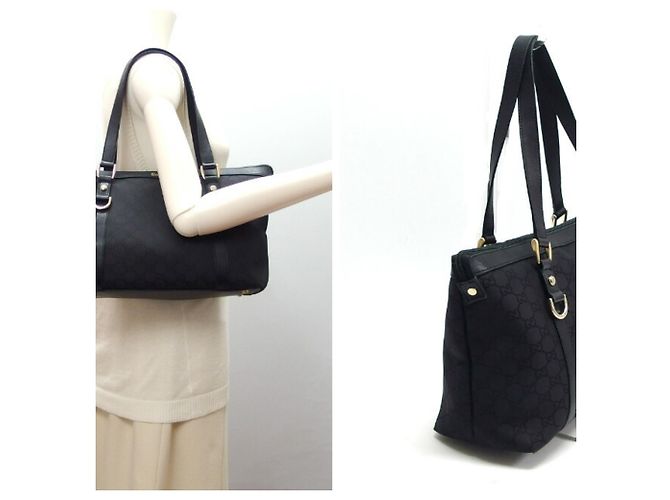 Gucci Abbey Medium Tote Bag Schwarz - Ansicht 3