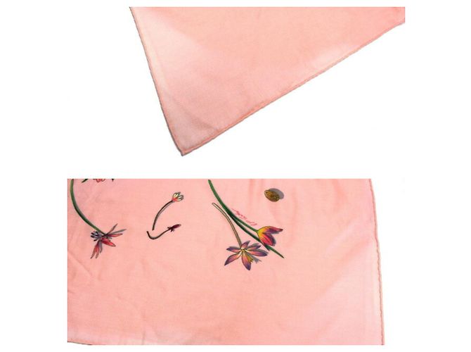 Hermès Hermes Carre Jeun 140 Schal - Fleur et Plume Pink Mehrfarben - Ansicht 11