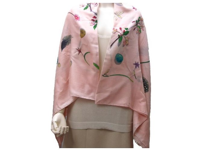Hermès Hermes Carre Jeun 140 Schal - Fleur et Plume Pink Mehrfarben - Ansicht 3