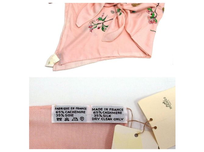 Hermès Hermes Carre Jeun 140 Schal - Fleur et Plume Pink Mehrfarben - Ansicht 4