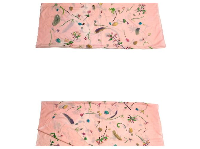 Hermès Hermes Carre Jeun 140 Schal - Fleur et Plume Pink Mehrfarben - Ansicht 6