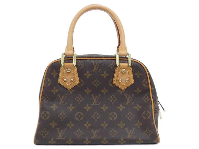 Borsa Louis Vuitton Monogram Manhattan PM Marrone Monogramma - vista 2