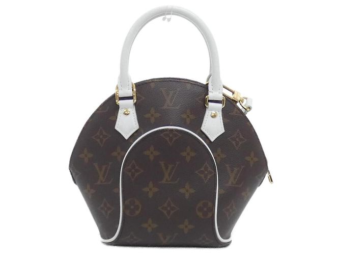 Borsa Louis Vuitton Monogram Ellipse BB Marrone Bianco Monogramma - vista 2