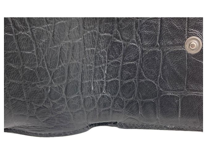 Saint Laurent Leder-Bifold-Geldbörse Schwarz - Ansicht 9