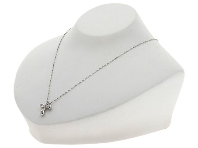 Collar Tiffany & Co. Small Cross de diamante y platino - vista 4