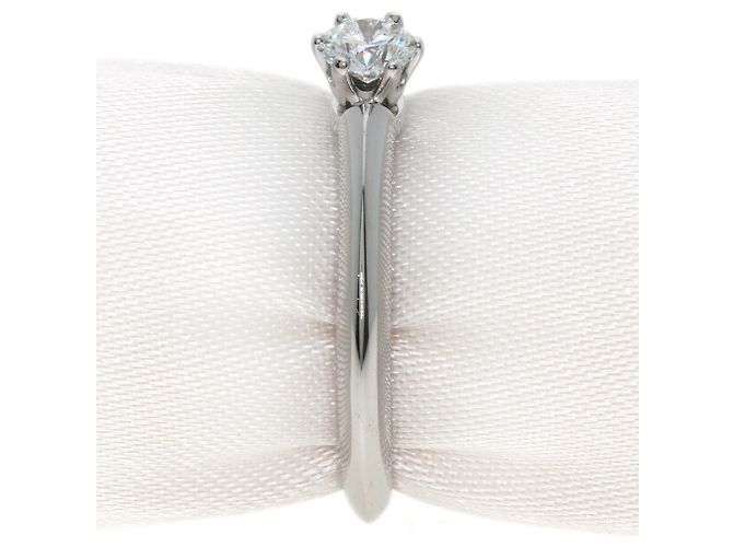 Tiffany & Co. Solitärring aus Platin - Ansicht 3