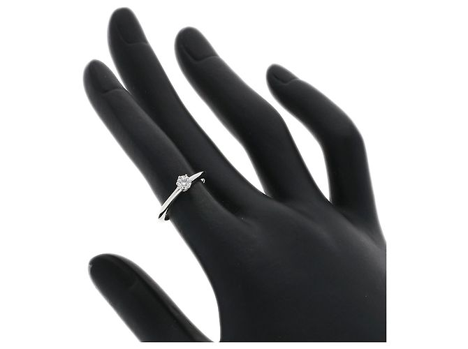 Tiffany & Co. Solitärring aus Platin - Ansicht 7