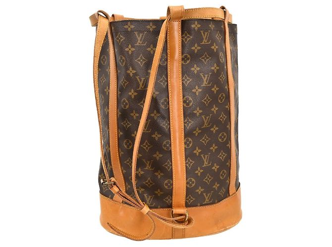 Zaino Louis Vuitton Randonnee Monogram Canvas GM Marrone - vista 2