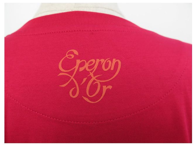 Hermès NUEVA CAMISETA MAXI HERMES EPERON D'OR 4H4644DB M 38 ALGODÓN ROSA ARÁNDANO TOP - vista 4