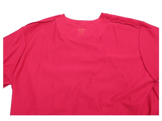 Hermès NUEVA CAMISETA MAXI HERMES EPERON D'OR 4H4644DB M 38 ALGODÓN ROSA ARÁNDANO TOP - vista 5