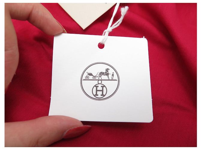 Hermès NUEVA CAMISETA MAXI HERMES EPERON D'OR 4H4644DB M 38 ALGODÓN ROSA ARÁNDANO TOP - vista 8