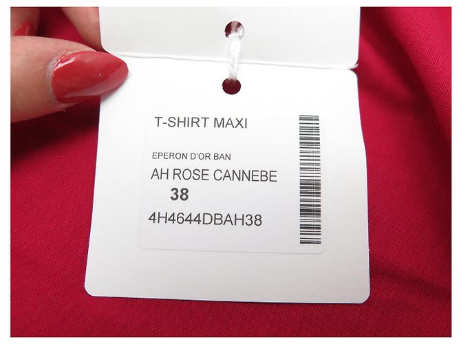 Hermès NUEVA CAMISETA MAXI HERMES EPERON D'OR 4H4644DB M 38 ALGODÓN ROSA ARÁNDANO TOP - vista 9