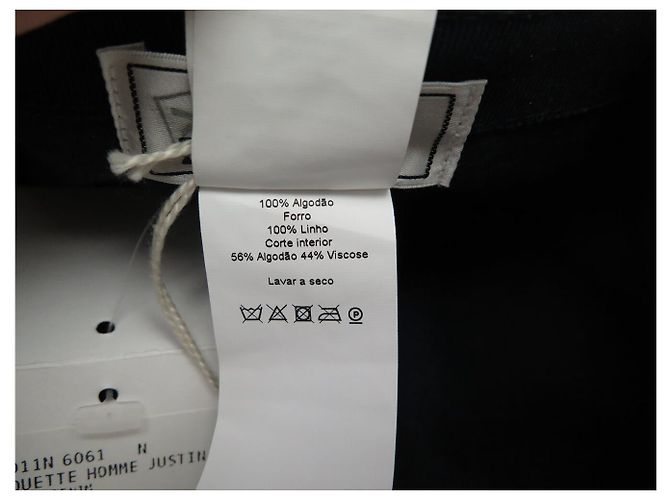 Hermès NUEVA GORRA HERMES JUSTIN DENIM ESTILO FRANCÉS AZUL ÍNDIGO ALGODÓN T61 CAP Azul marino - vista 10