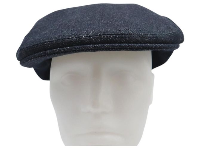 Hermès NUEVA GORRA HERMES JUSTIN DENIM ESTILO FRANCÉS AZUL ÍNDIGO ALGODÓN T61 CAP Azul marino - vista 2