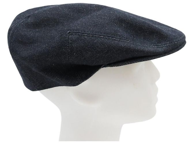 Hermès NUEVA GORRA HERMES JUSTIN DENIM ESTILO FRANCÉS AZUL ÍNDIGO ALGODÓN T61 CAP Azul marino - vista 5