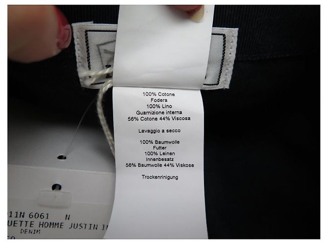Hermès NUEVA GORRA HERMES JUSTIN DENIM ESTILO FRANCÉS AZUL ÍNDIGO ALGODÓN T61 CAP Azul marino - vista 9