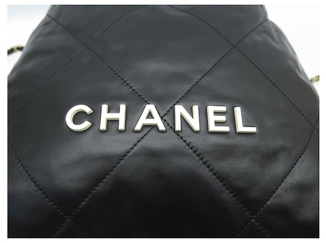 NEUER CHANEL 22 AS3313 MATELASSIERTER SCHWARZER LEDER RUCKSACK - Ansicht 7