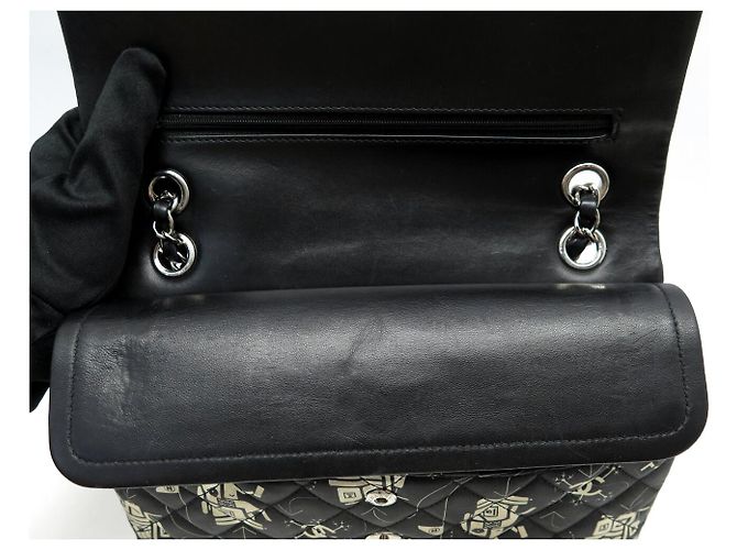BORSA CHANEL TIMELESS CLASSIC MEDIUM AIRLINE A01112 A SPALLA Nero - vista 13