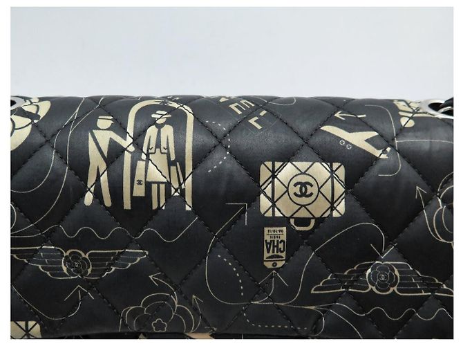 BORSA CHANEL TIMELESS CLASSIC MEDIUM AIRLINE A01112 A SPALLA Nero - vista 16