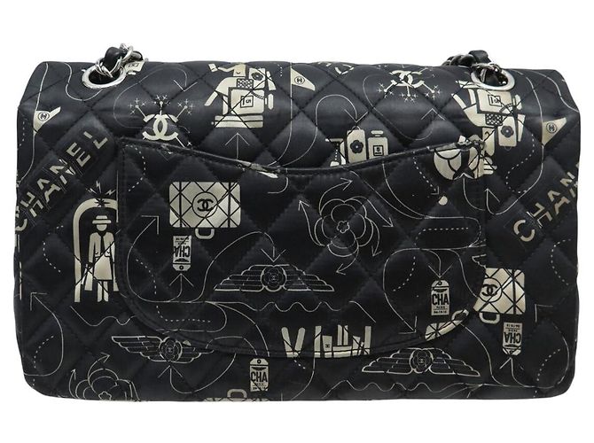 BORSA CHANEL TIMELESS CLASSIC MEDIUM AIRLINE A01112 A SPALLA Nero - vista 2