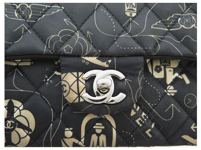 BORSA CHANEL TIMELESS CLASSIC MEDIUM AIRLINE A01112 A SPALLA Nero - vista 6