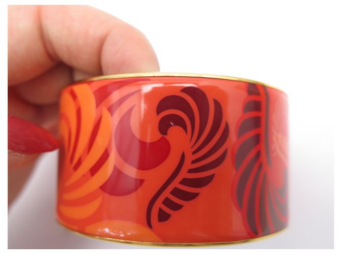 Autre Marque NEUF BRACELET MICHAELA FREY FREYWILLE CERCLE DIVA SPHINX EMAIL 18CM BANGLE Rouge - vue 13