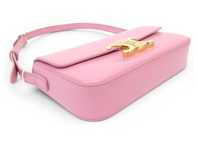 Céline NUOVA BORSA CELINE CLAUDE 194143BF4 PELLE DI VITELLO ROSA A SPALLA - vista 3