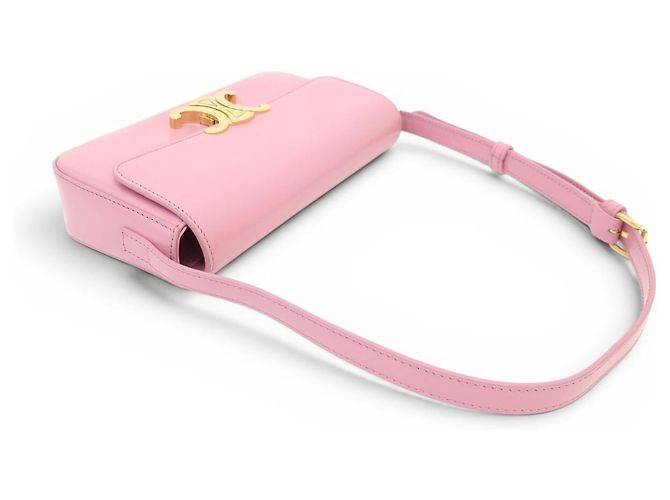 Céline NUOVA BORSA CELINE CLAUDE 194143BF4 PELLE DI VITELLO ROSA A SPALLA - vista 4