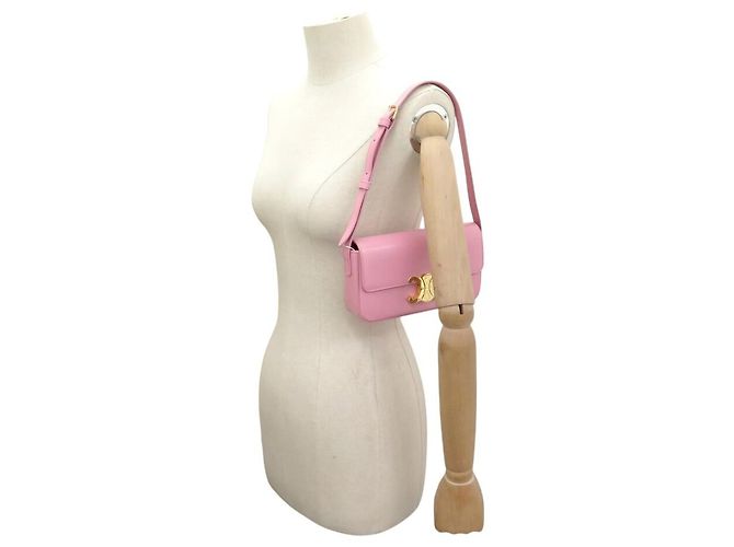 Céline NUOVA BORSA CELINE CLAUDE 194143BF4 PELLE DI VITELLO ROSA A SPALLA - vista 5