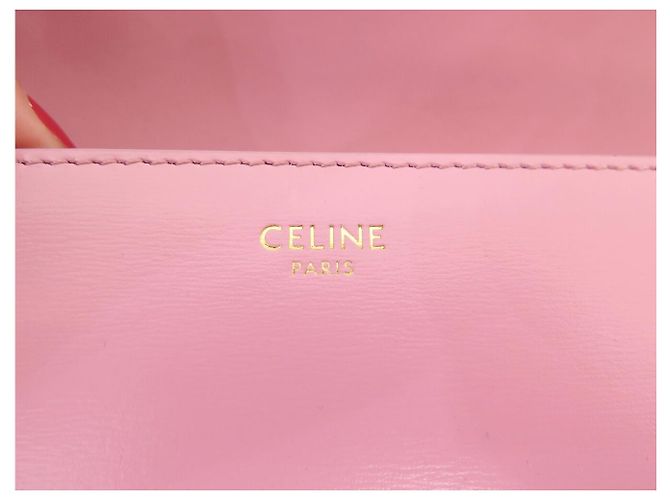 Céline NUOVA BORSA CELINE CLAUDE 194143BF4 PELLE DI VITELLO ROSA A SPALLA - vista 9