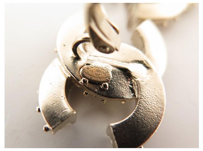 NUOVI ORECCHINI CHANEL LOGO CC & PERLE A64766 NEW GOLDEN EARRINGS D'oro - vista 6