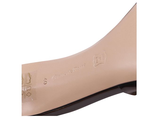 Scarpe con tacco Skye 85 in vernice marrone Gianvito Rossi - vista 9