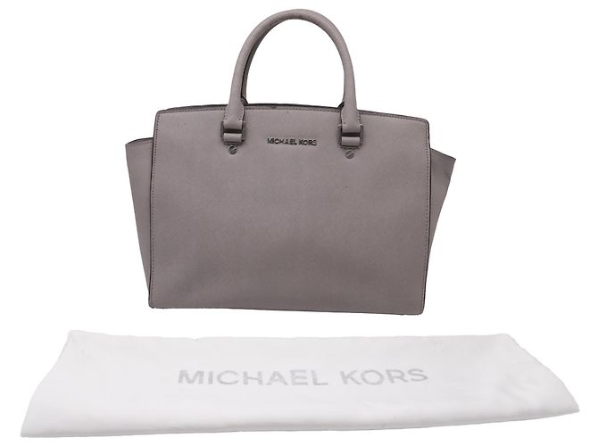 Borsa Selma di Michael Michael Kors in pelle grigia Grigio - vista 7