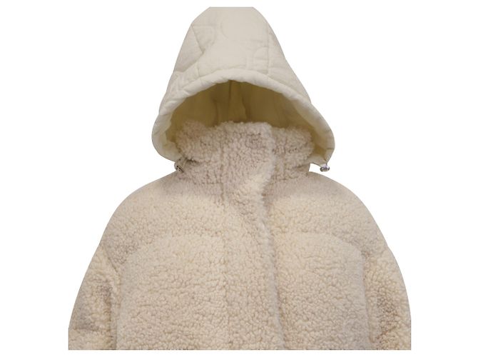 Chaqueta con capucha Groom Teddy de Maje en Fleece Ivory Blanco Crudo - vista 2