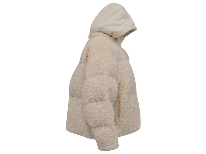 Chaqueta con capucha Groom Teddy de Maje en Fleece Ivory Blanco Crudo - vista 3