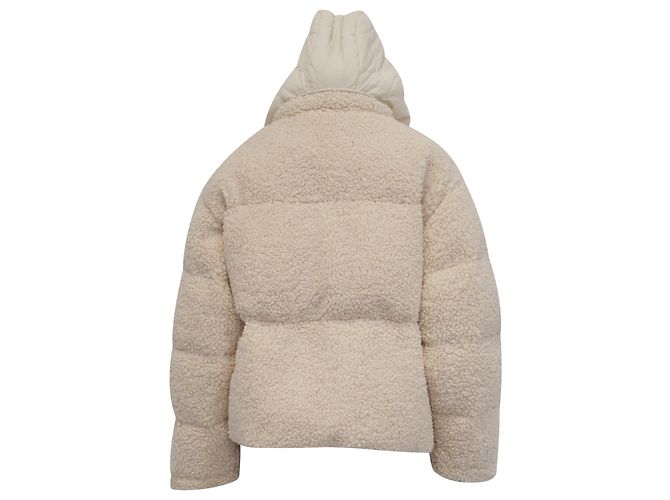 Chaqueta con capucha Groom Teddy de Maje en Fleece Ivory Blanco Crudo - vista 4