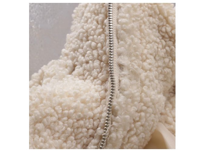 Chaqueta con capucha Groom Teddy de Maje en Fleece Ivory Blanco Crudo - vista 6