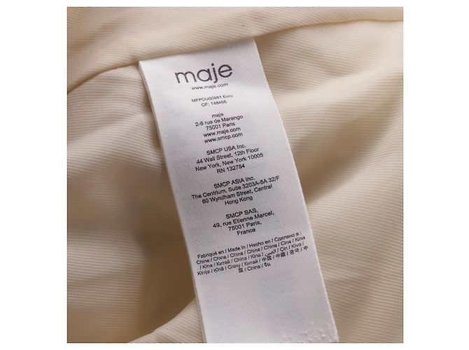 Chaqueta con capucha Groom Teddy de Maje en Fleece Ivory Blanco Crudo - vista 7