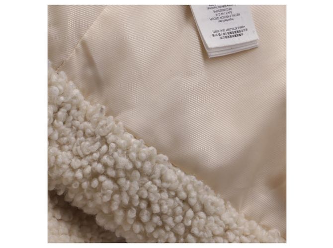 Chaqueta con capucha Groom Teddy de Maje en Fleece Ivory Blanco Crudo - vista 8