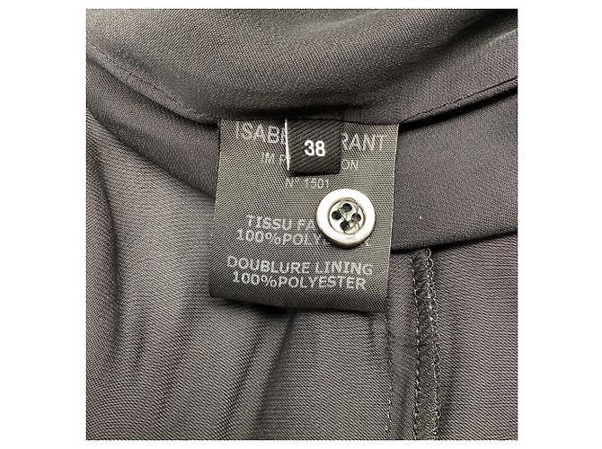 Isabel Marant Midi-Kleid mit quadratischem Ausschnitt aus schwarzem Polyester - Ansicht 6