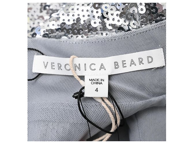 Abito midi con paillettes Nila di Veronica Beard in nylon argento - vista 5