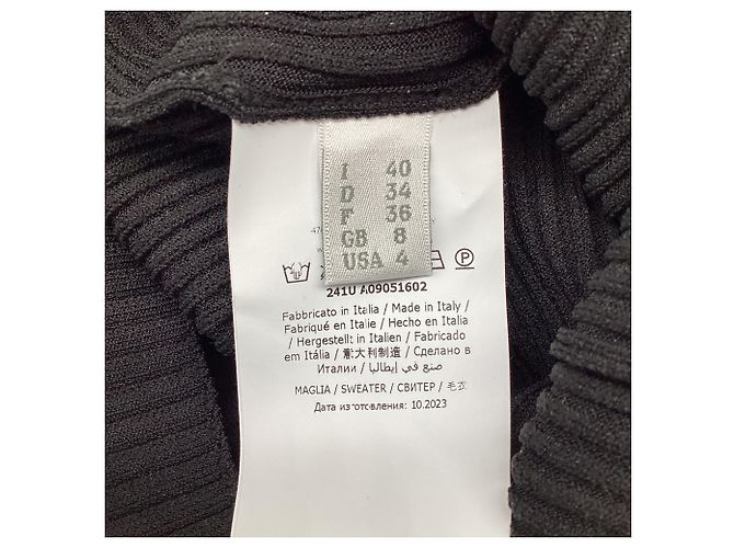 Suéter de malha canelada Alberta Ferretti em viscose preta Preto - vista 6