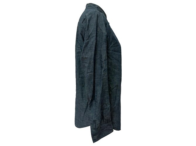 Apc A.P.C. Denim-Bluse aus hellblauer Baumwolle - Ansicht 2