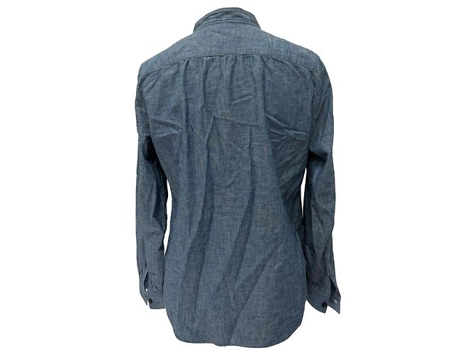 Apc A.P.C. Denim-Bluse aus hellblauer Baumwolle - Ansicht 3