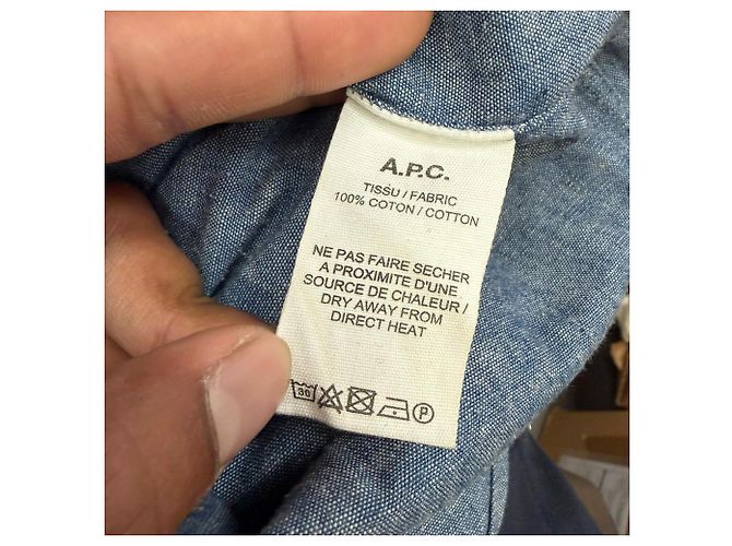 Apc A.P.C. Denim-Bluse aus hellblauer Baumwolle - Ansicht 5