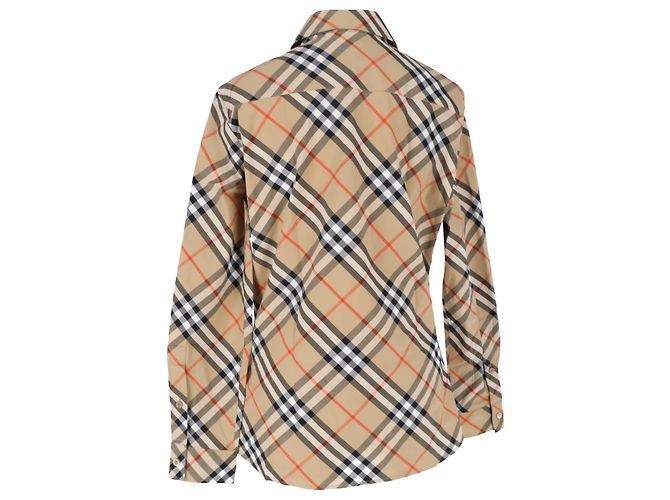 Burberry Vintage Check Hemd aus beigefarbener Baumwolle - Ansicht 4