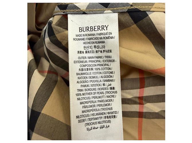 Burberry Vintage Check Hemd aus beigefarbener Baumwolle - Ansicht 6