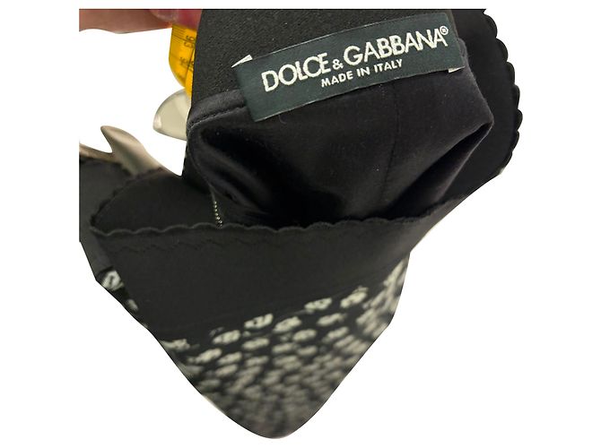 Falda midi con estampado floral Dolce & Gabbana en viscosa negra Negro - vista 7